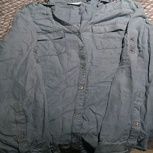 Button down denim shirt